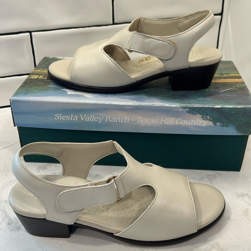 SAS Suntimer Pearl Bone Women's Sandals 7WTripad Comfort Vacation